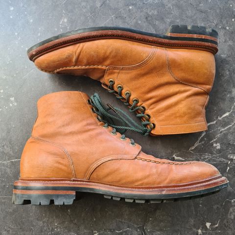 Photo by DownThunderdome on January 5, 2025 of the Grant Stone Ottawa Boot in Incas Natural Kangaroo.