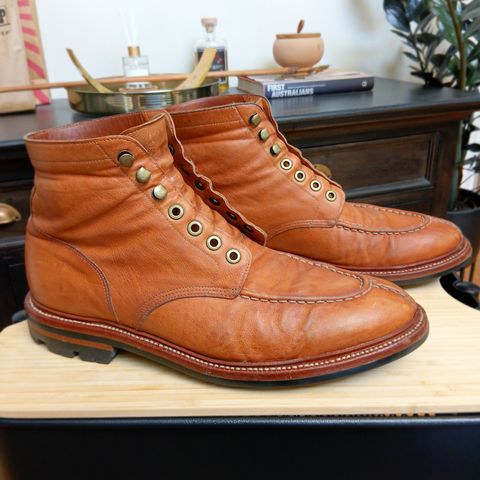 Photo by DownThunderdome on February 1, 2025 of the Grant Stone Ottawa Boot in Incas Natural Kangaroo.