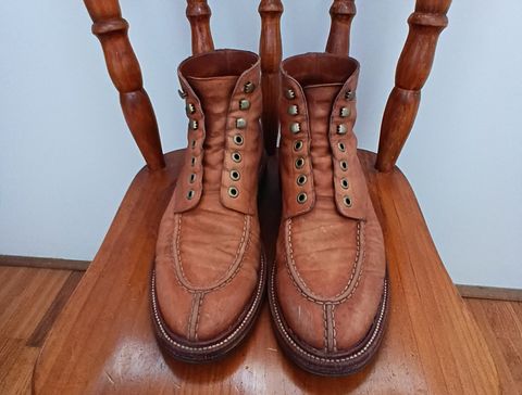Photo by DownThunderdome on February 8, 2025 of the Grant Stone Ottawa Boot in Incas Natural Kangaroo.