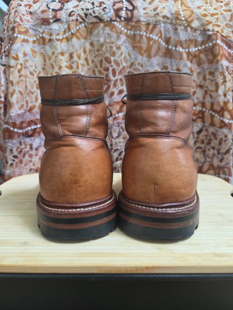 Photo by DownThunderdome on April 3, 2025 of the Grant Stone Ottawa Boot in Incas Natural Kangaroo.