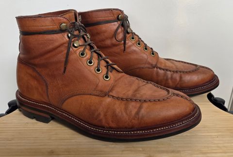 Photo by DownThunderdome on April 3, 2025 of the Grant Stone Ottawa Boot in Incas Natural Kangaroo.