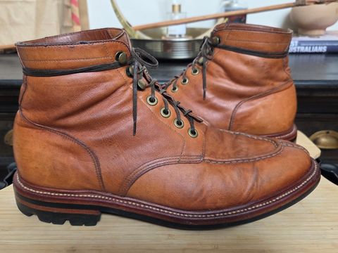 Photo by DownThunderdome on April 3, 2025 of the Grant Stone Ottawa Boot in Incas Natural Kangaroo.