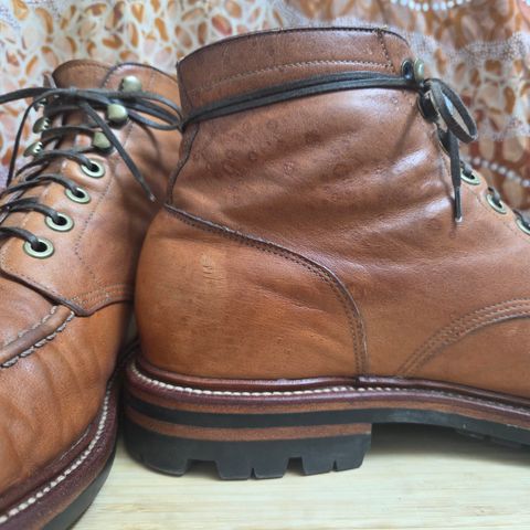 Photo by DownThunderdome on April 3, 2025 of the Grant Stone Ottawa Boot in Incas Natural Kangaroo.