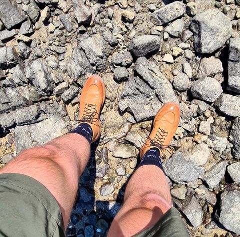 Photo by DownThunderdome on April 8, 2025 of the Grant Stone Ottawa Boot in Incas Natural Kangaroo.