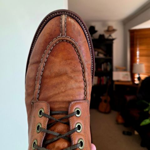 Photo by DownThunderdome on April 1, 2025 of the Grant Stone Ottawa Boot in Incas Natural Kangaroo.