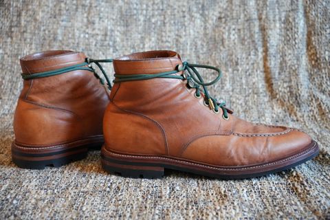Photo by DownThunderdome on September 30, 2025 of the Grant Stone Ottawa Boot in Incas Natural Kangaroo.
