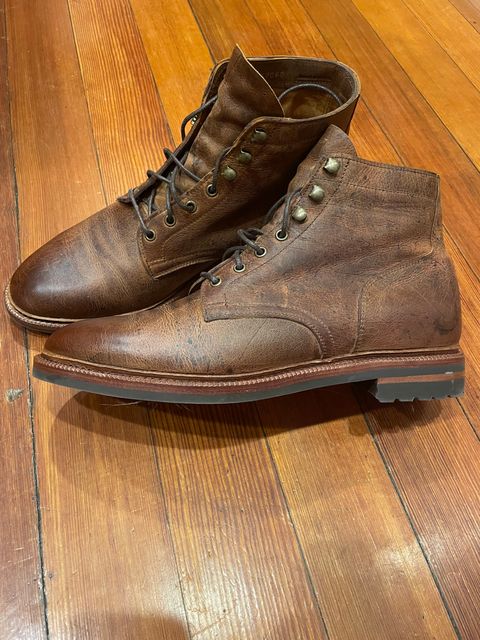 Photo by Cdbr on March 1, 2024 of the Meermin Service Boot in C.F. Stead Autumn Spice Waxed Kudu.