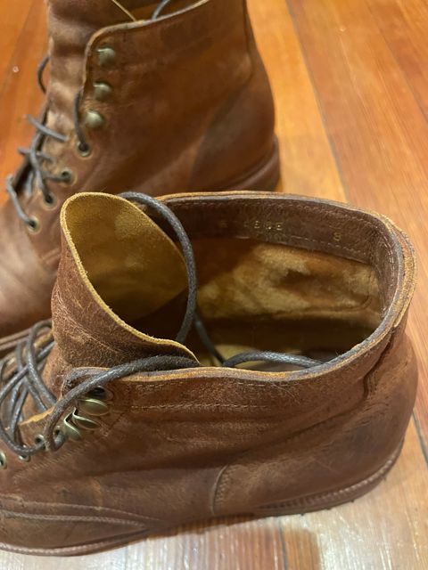Photo by Cdbr on March 1, 2024 of the Meermin Service Boot in C.F. Stead Autumn Spice Waxed Kudu.