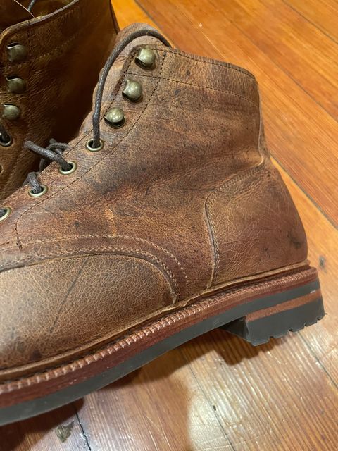 Photo by Cdbr on March 1, 2024 of the Meermin Service Boot in C.F. Stead Autumn Spice Waxed Kudu.