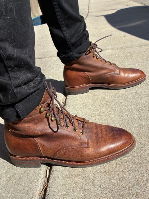 Photo by Cdbr on April 8, 2026 of the Meermin Service Boot in C.F. Stead Autumn Spice Waxed Kudu.