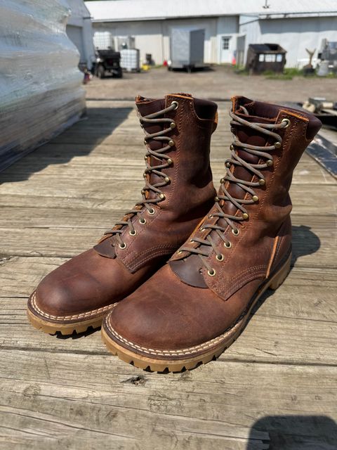 Photo by gstein.250 on July 20, 2026 of the Nicks Flexworkpro in Horween Orange Predator.