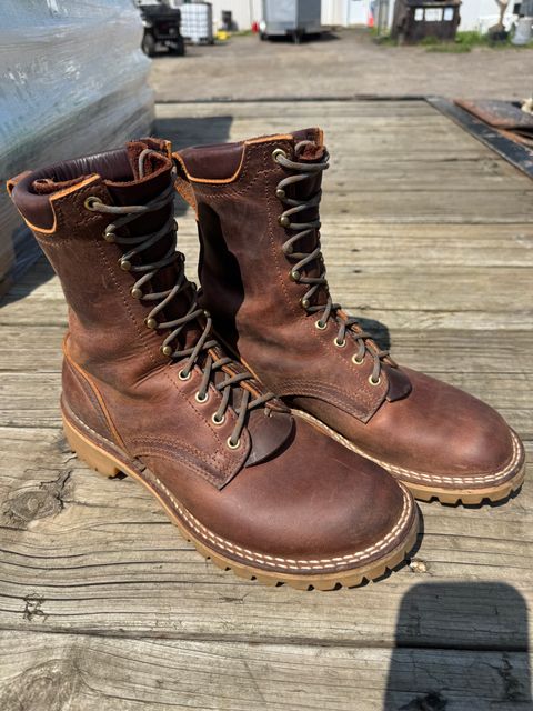 Photo by gstein.250 on July 20, 2026 of the Nicks Flexworkpro in Horween Orange Predator.