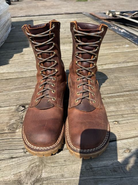 Photo by gstein.250 on July 20, 2026 of the Nicks Flexworkpro in Horween Orange Predator.