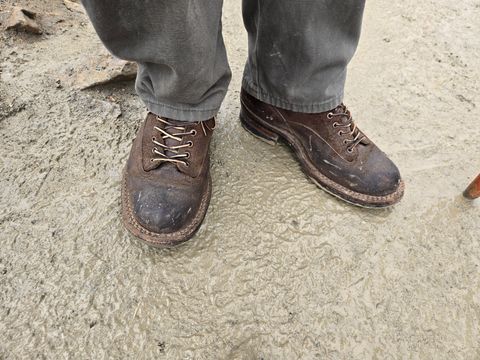 Photo by InanimatePepper on October 29, 2024 of the White's C350 Cutter in Seidel Distressed Roughout.