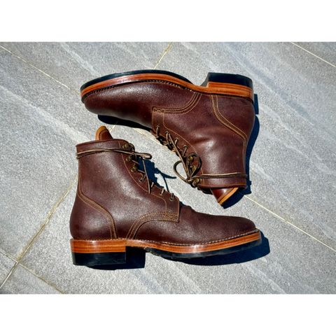 Photo by wwhmusic on October 4, 2025 of the Fortis Boots Strider in Indonesian Brown Waxed Flesh.