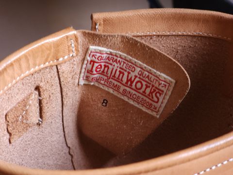 Photo by katzpowa on August 16, 2024 of the Tenjin Works C'man Engineer Boots in Unknown Natural Veg Tan.