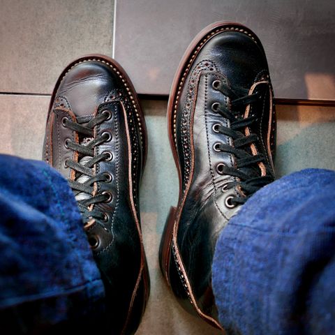 Photo by bashti14 on April 17, 2025 of the Willie's Handmade Boots Monkey Boot in Horween Black Chromexcel.