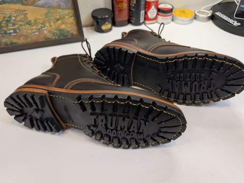 Photo by Johnnyknocks on May 30, 2026 of the Truman Moc Toe in Horween Java Waxed Flesh.