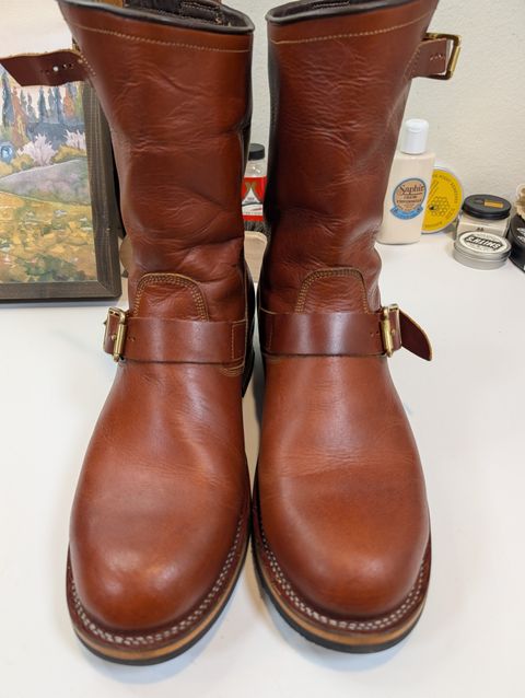 Photo by Johnnyknocks on July 8, 2026 of the Craft & Glory Engineer Boots 2.0 in Saddle Tan.