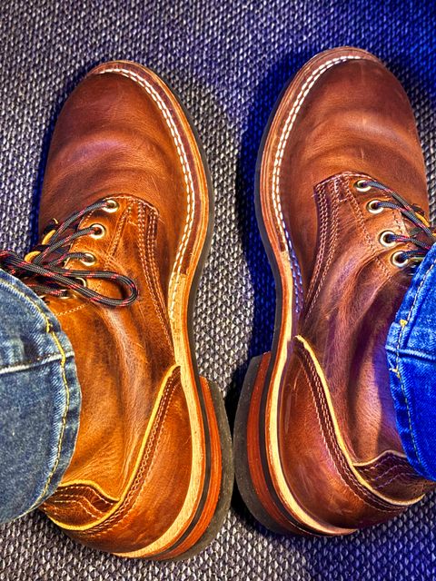 Photo by sjs426 on July 12, 2026 of the Nicks Falcon in Horween Orange Predator.