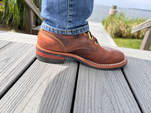 Photo by sjs426 on June 28, 2026 of the Nicks Falcon in Horween Orange Predator.