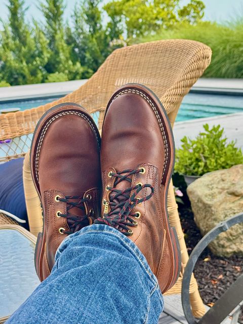 Photo by sjs426 on June 30, 2026 of the Nicks Falcon in Horween Orange Predator.