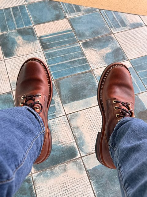 Photo by sjs426 on July 6, 2026 of the Nicks Falcon in Horween Orange Predator.