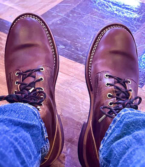 Photo by sjs426 on July 5, 2026 of the Nicks Falcon in Horween Orange Predator.