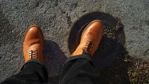 Photo by patinanavratilova on October 23, 2024 of the Grant Stone Edward Boot in Badalassi Carlo Natural Minerva.