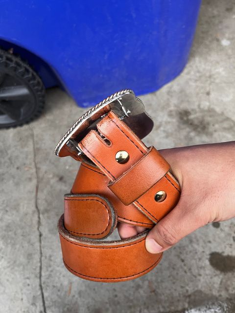 Photo by shredwin.206 on November 1, 2025 of the Nicks Heritage Belt in Wickett & Craig Tan English Bridle.