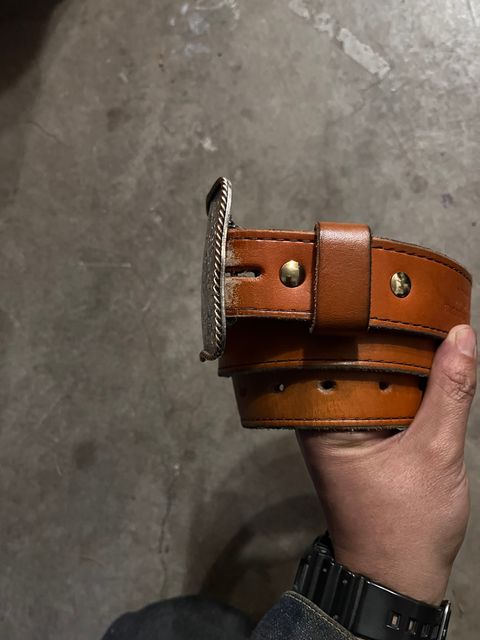 Photo by shredwin.206 on December 2, 2025 of the Nicks Heritage Belt in Wickett & Craig Tan English Bridle.