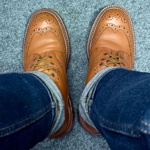 Photo by stinkypatina on October 7, 2025 of the Tricker's Stow Country Boot in C-Shade Tan.