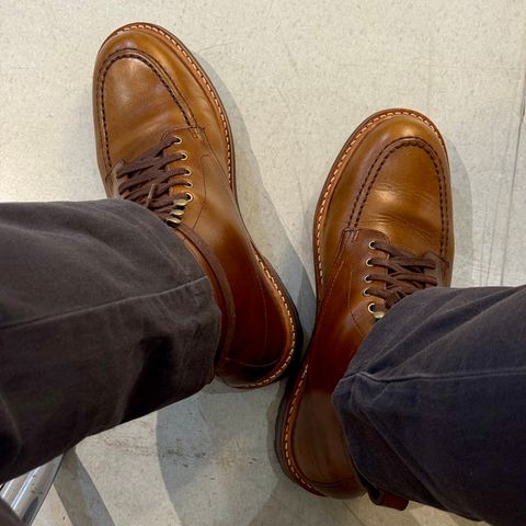 Photo by stinkypatina on July 20, 2026 of the J.Crew Kenton Pacer Boots in Horween Chromexcel.