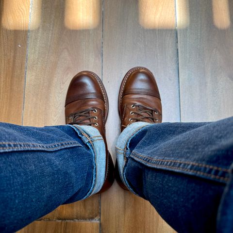 Photo by stinkypatina on May 17, 2026 of the Red Wing Iron Ranger in S.B. Foot Amber Harness.