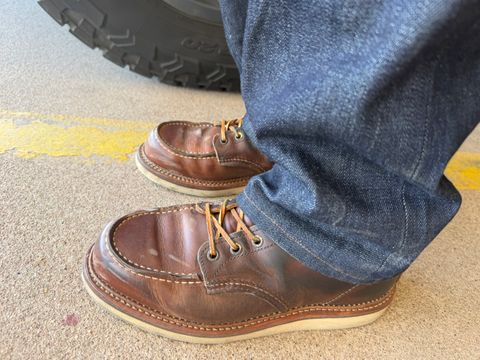 Photo by Txtireguy on July 10, 2026 of the Red Wing 6-Inch Classic Moc in S.B. Foot Copper Rough and Tough.