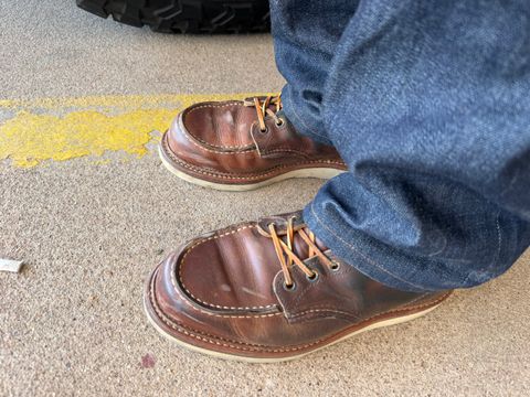 Photo by Txtireguy on July 10, 2026 of the Red Wing 6-Inch Classic Moc in S.B. Foot Copper Rough and Tough.