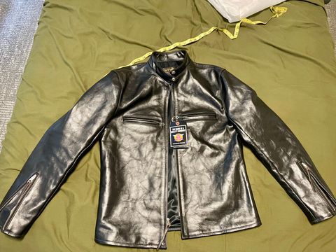 Photo by Faded.Patina on May 27, 2021 of the The Real McCoy's Buco J-100 in Shinki Teacore Horsehide.