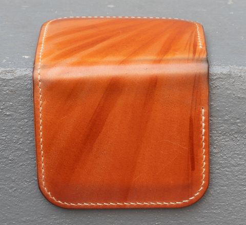 Photo by JewishJesus on November 2, 2025 of the Wild Frontier Goods Frontier Bifold Wallet in Kakishibu Hand Painted Shell Cordovan & Natural Buffed Cowhide.