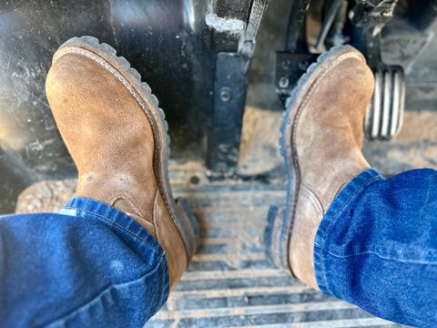 Photo by ArielJGZ6 on July 14, 2026 of the Wesco Boss Rough 'n' Ready Brown Roughout in Seidel Tanning Roughout Brown Leather.