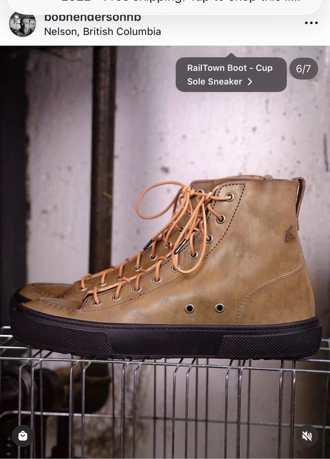 Photo by dieseldoc25 on April 11, 2026 of the BHHB Railtown Boot sneaker in Wickett & Craig Russet Traditional Harness.