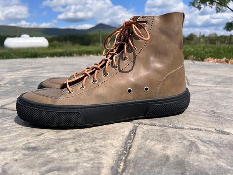 Photo by dieseldoc25 on April 20, 2026 of the BHHB Railtown Boot sneaker in Wickett & Craig Russet Traditional Harness.