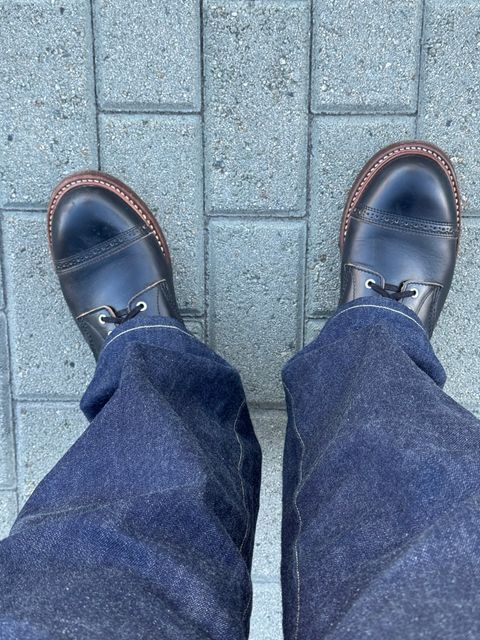Photo by drmiles on September 9, 2025 of the John Lofgren Combat Boots in Horween Black Chromexcel.
