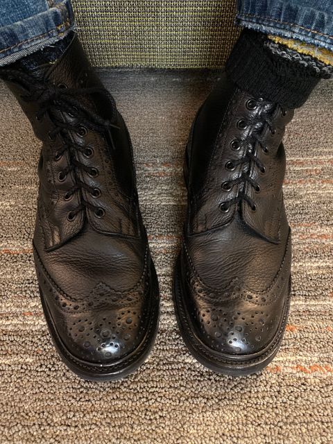 Photo by Colonel_Gringo on May 28, 2026 of the Tricker's Stow Country Boot in Black Muflone.