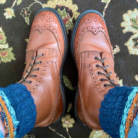 Photo by Colonel_Gringo on July 11, 2026 of the Tricker's Stow Country Boot in Sienna Olivvia Scotch Grain.