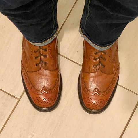 Photo by Colonel_Gringo on July 11, 2026 of the Tricker's Stow Country Boot in Sienna Olivvia Scotch Grain.