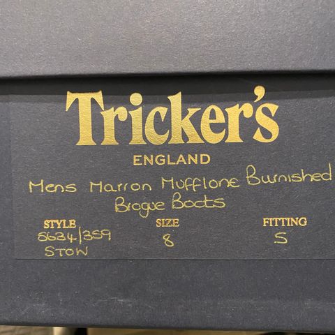 Photo by Colonel_Gringo on July 5, 2026 of the Tricker's Stow Country Boot in Marron Muflone.