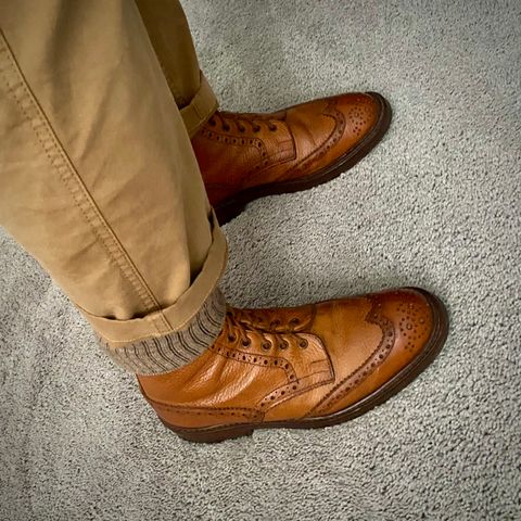 Photo by Colonel_Gringo on July 12, 2026 of the Tricker's Stow Country Boot in Acorn Muflone.