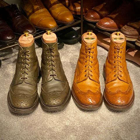 Photo by Colonel_Gringo on July 13, 2026 of the Tricker's Stow Country Boot in Acorn Muflone.