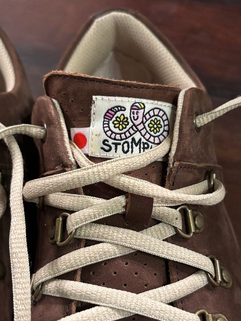 Photo by threepartheart on July 8, 2026 of the Stomp Lox Trail Worm in Premium Leather, Nubuck.
