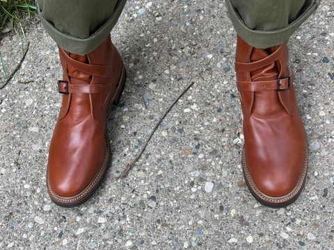 Photo by mulceber on July 19, 2026 of the Eastman Leather Tanker Boots in Russet Brown Horsehide.